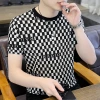 Short-sleeved T-shirt for men, Ice Silk Modal European quick-drying trendy printed ins half-sleeved T-shirt, Douyin bestseller men's clothing Specification image